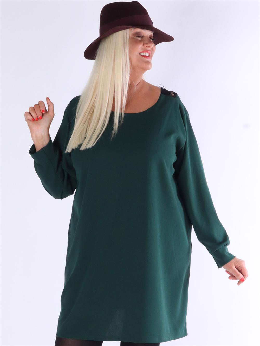 Gissela - Klänning med spets med v-hals på baksidan